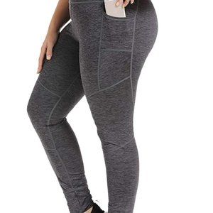 New Women’s Plus Size Gray Leggings, Sz XX-Large